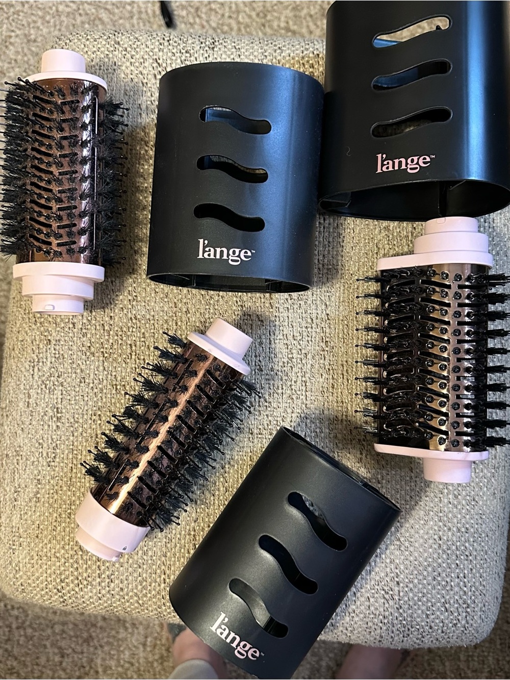 L'ange Black and Pale Pink Hot Rollers Set - Picture 4 of 4